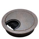 Cable Grommet Desunia Antique Bronze Metal, 60 mm, furo, pacote com 5