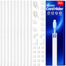 Cable Hider Delamu Cord Hider 8m Tampa de cabo branca