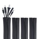 Cable Sleeve Wrap-It Storage Zíper de 24 cm x 10 cm (pacote com 4) preto