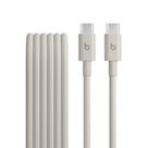 Cable trenzado USB-C a USB-C para carga rápida de 1.5 m compatible con Apple y Android
