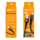 Cabo 1.0M 3.0A Rush Turbo Hrebos USB X Micro USB-V8 HS-381