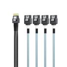 Cabo 10Gtek SlimSAS 4i para 4xSATA SFF-8654 1m para servidor