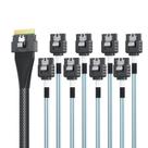 Cabo 10Gtek SlimSAS 8i para 8xSATA SFF-8654 0,5 m SAS 3.0
