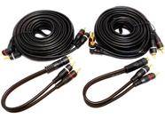 Cabo 2+2 Rca Kx3 1,5m 90º Preto Ouro Profissional