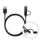 Cabo 2 em 1 USB A x USB-C/Micro-USB 1m Carregamento Rápido e Seguro para Smartphones LE876