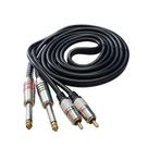 Cabo 2 P10 Mono x 2 RCA 2,0 Metros - SOLUCAO Cabo 2 P10 Mono x 2 RCA 2,0 Metros - SOLUCAO
