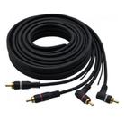 Cabo 2 Rca + 2 Rca C/ Fio Terra Duplo Gold 90 Graus - 5m - TEBERA