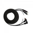 Cabo 2 X 2 RCA Com Fio Terra Gold Plug 90 5M Preto Storm