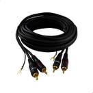 Cabo 2Rca + 2 Rca Automotivo C/ Fio Terra 5MT Preto 6mm Cabo 2Rca + 2 Rca Automotivo C/ Fio Terra 5MT Preto 6mm