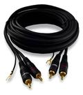 Cabo 2rca + 2rca Macho C/ Fio Terra 3m