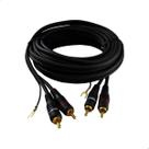 Cabo 2RCA/RCA Com Fio Terra Automotivo de 5mt Preto MXT