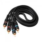 Cabo 2RCA2 Com Terra 5m Preto Genérico Cabo 2RCA2 Com Terra 5m Preto Genérico
