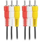 Cabo 3 + 3 Rca Standart Fechado 1,8m Niquel - Importado Cabo 3 + 3 Rca Standart Fechado 1,8m Niquel - Importado