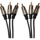 Cabo 3 + 3rca 1,8m Metal Profissional Preto Blistado Loud Cabo 3 + 3rca 1,8m Metal Profissional Preto Blistado Loud