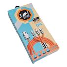 Cabo 3 em 1 120w turbo reforçado tipo-c micro usb lightning carregamento rápido