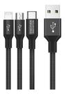 Cabo 3 Em 1 Micro Usb Tipo C Lightning 1,5 Metros Nillkin