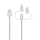 Cabo 3 Em 1: Usb, Usb C E Micro Usb 1 Metros Bom Pratico