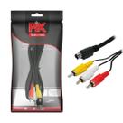 Cabo 3 Rca Para 1 Mini Din Com 10 Pinos Para Receptor
