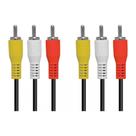 Cabo 3x3 RCA para Áudio e Vídeo Vinik, 1.5 Metros - 3RCA-15