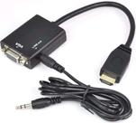 Cabo Adap Conversor Hdmi Para Vga C/ Cabo Auxiliar de Áudio