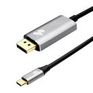 Cabo Adaptador 1.8m Usb C Para Displayport Macho 4k 60hz Cabo Adaptador 1.8m Usb C Para Displayport Macho 4k 60hz