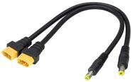 Cabo Adaptador AAOTOKK DC 5,5x2,1mm para XT60 Macho (30cm) - Pacote com 2 Unidades