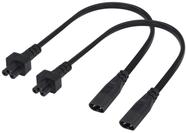 Cabo adaptador AC AAOTOKK IEC 320 C8 a C5 7,5A 125V 33cm