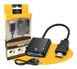 Cabo Adaptador Conversor HDMI para VGA com Áudio Cabo Adaptador Conversor HDMI para VGA com Áudio