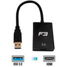 Cabo Adaptador Conversor USB 3.0 para HDMI F3, Resolução Full HD 1920x1080 - JC-AD-UHDMI Cabo Adaptador Conversor USB 3.0 para HDMI F3, Resolução Full HD 1920x1080 - JC-AD-UHDMI