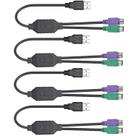 Cabo adaptador DaFurui PS/2 fêmea para USB macho para teclado de PC