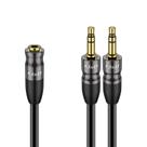 Cabo adaptador de áudio J&D 3,5 mm TRS fêmea para duplo TRS macho de 3,5 mm Cabo adaptador de áudio J&D 3,5 mm TRS fêmea para duplo TRS macho de 3,5 mm