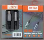 Cabo Adaptador de Áudio Lightning Para P2 Kaidi KD-163