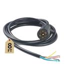 Cabo adaptador de reboque TrailesHOM 8 pés e 7 fios para RV de 7 vias Cabo adaptador de reboque TrailesHOM 8 pés e 7 fios para RV de 7 vias