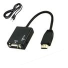 Cabo Adaptador De Vídeo Hdmi Para Vga Com Saida De Áudio P2 Cabo Adaptador De Vídeo Hdmi Para Vga Com Saida De Áudio P2
