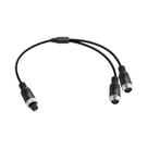 Cabo Adaptador Divisor De 4 Pinos Para Aviação (Macho-Fêmea) Com 2 Saídas Para Câmera CCTV Cabo Adaptador Divisor De 4 Pinos Para Aviação (Macho-Fêmea) Com 2 Saídas Para Câmera CCTV