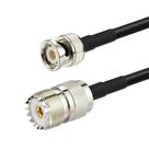 Cabo adaptador Eightwood UHF Feminino SO239 para BNC Macho RG58 100cm