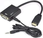 Cabo Adaptador HDMI para VGA Full HD Cabo Adaptador HDMI para VGA Full HD