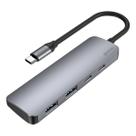 Cabo adaptador hub 4x1 usb-c 3.2 multiportas uca12 geonav cinza Cabo adaptador hub 4x1 usb-c 3.2 multiportas uca12 geonav cinza
