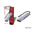Cabo Adaptador HUB 5 EM 1 TYPE-C - HDTV - USB 3.0 - SD - TF Tomate MTV-615