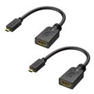Cabo adaptador Matters Micro HDMI para HDMI 4K, 6 polegadas, pacote com 2