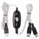Cabo Adaptador MIDI para USB, Conectores MIDI IN e OUT, Compatível com Windows