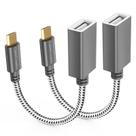 Cabo adaptador OTG, criação de cabo, micro USB trançado, macho para USB fêmea
