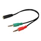 Cabo Adaptador P2 Femea E 2 P2 Macho Fone Microfone Headset Cabo Adaptador P2 Femea E 2 P2 Macho Fone Microfone Headset