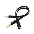 Cabo Adaptador P3 Fêmea Para 2 P2 Macho Fone E Microfone