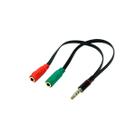 Cabo Adaptador P3 Macho X 2 P2 Fêmea P/ Microfone E Fone