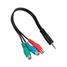 Cabo Adaptador P3 Macho X 3 RCA Fêmea Componentes de Vídeo