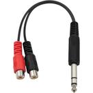 Cabo adaptador Poyiccot RCA fêmea para divisor de 1/4" de 20 cm