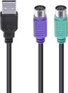 Cabo Adaptador PS2 Femea x USB Macho