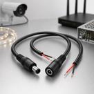 Cabo Adaptador Rabicho P4 Macho E Fêmea Plug Conector Cftv Câmera Alimentação Fonte Dc 12v