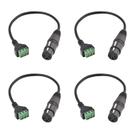 Cabo adaptador Teansic XLR Female Connector para terminal de 3 pinos
